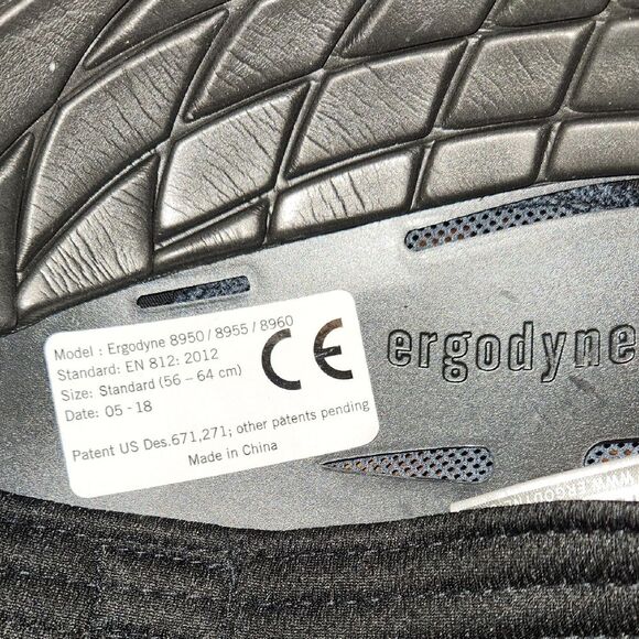 Ergodyne Skullerz Black Gray Baseball Hat Work Gear Bump Cap Safety - Picture 8 of 10